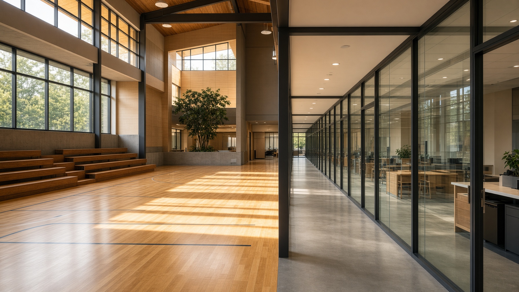 Interior of a municipal recreation center